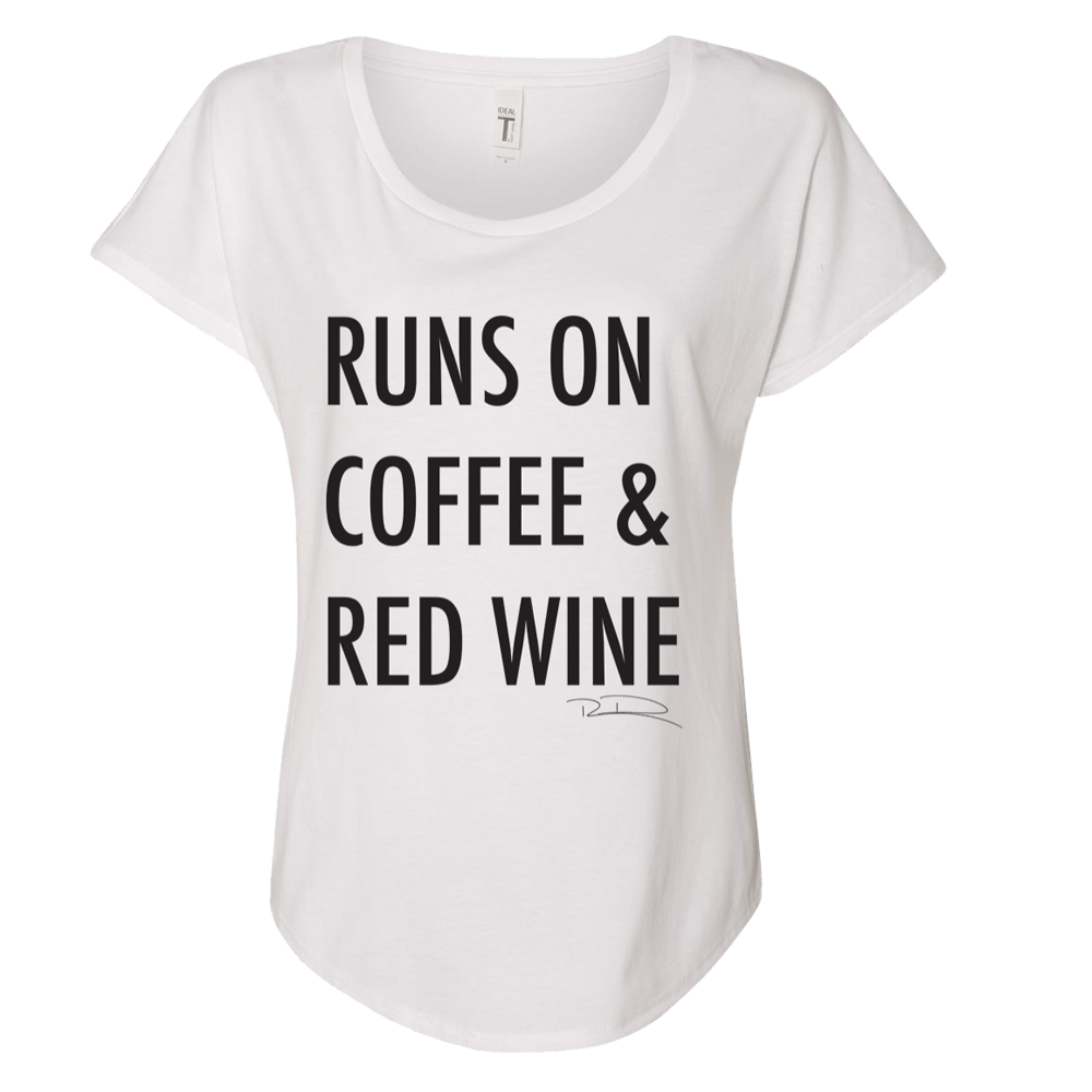 Coffee & Red Wine Ladies T-Shirt